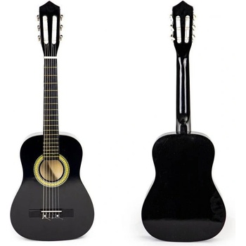 EcoToys dřevěná kytara 6 strun černá 86 cm