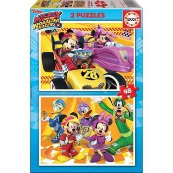 Educa Mickey Mouse a Roadster Racers 2 x 48 dílků