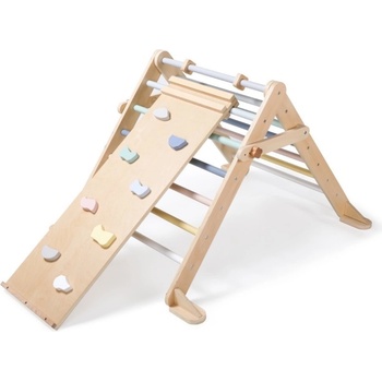 EliNeli rostoucí montessori Piklerové trojúhelník 68 cm s prknem 2 v 1 set pastel