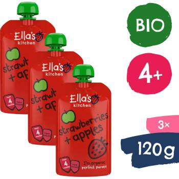 Ella's Kitchen BIO Jahoda a jablko 3 x 120 g