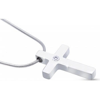 Ellami Řetízek z chirurgické oceli s přívěskem,křížek se zirkonem 3001794
