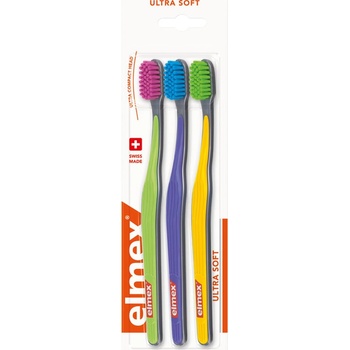 Elmex Swiss Made zubní kartáčky ultra soft 3 ks