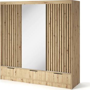 Eltap Šatní skříň Voodi se zrcadlem 180 cm dub Artisan