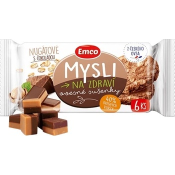 Emco Ovesné sušenky nugátové s čokoládou 60 g