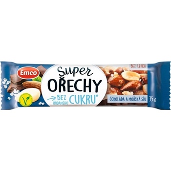 Emco s ořechy čokoláda a mořská sůl tyčinka 35 g
