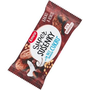 Emco Super sušenky bez přidaného cukru Kakao+Kokos 60 g