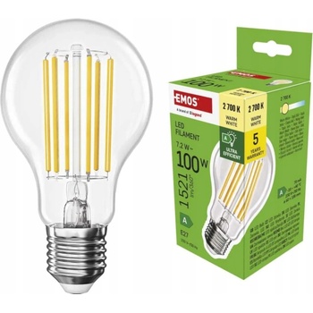 Emos LED žárovka Filament A60 A CLASS E27 7,2 W 100 W 1521 lm teplá bílá