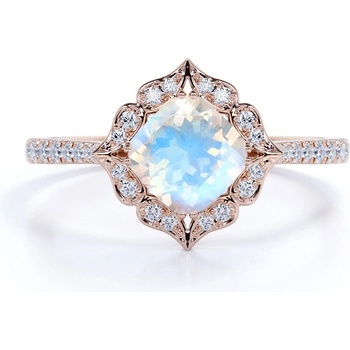 Emporial prsten zlato Vermeil GU DR18580R ROSEGOLD MOONSTONE ZIRCON