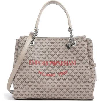 Emporio Armani Milano 1981 kabelka s pouzdrem logo béžová ecru
