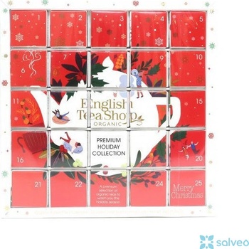 English Tea Shop Adventní kalendář Puzzle červené BIO 25 pyramidek