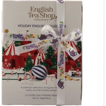 English Tea Shop Bílá Vánoční kolekce čajů 12 pyramidek