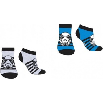 Eplusm chlapecké kotníkové ponožky STAR WARS s proužky modrá