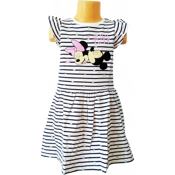 Eplusm šaty Minnie a Mickey love s proužky bílé