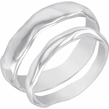 Eppi Nepravidelné zlaté snubní prsteny Parnell RW38207