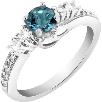 Eppi Romantický stříbrný prsten s londýnským topazem Tereza R32504