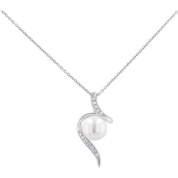 Eppi Stříbrný přívěsek s perlou a zirkony Acanda P31208