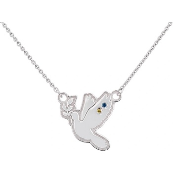 Eppi ve tvaru holubice s diamanty dove N43658