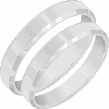 Eppi Zlaté minimalistické snubní prsteny se zkosenými hranami Varden RW40252