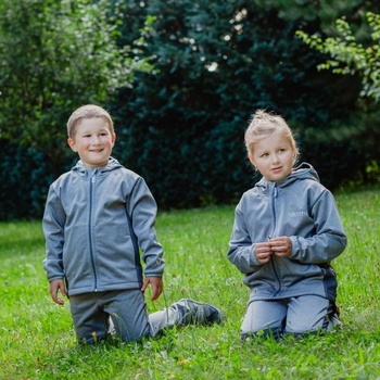 ESITO dětská softshellová bunda DUO šedá