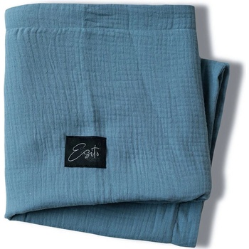 ESITO Mušelínová deka dvojitá Denim blue
