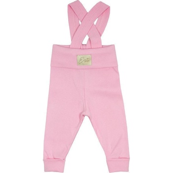 Esito Rostoucí žebrované kalhoty s laclem Color Pink růžová