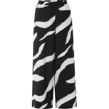 Esmara Dámské kalhoty se širokými nohavicemi z elegantního kepru černá/bílá