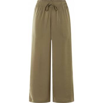 Esmara Dámské saténové kalhoty se širokými nohavicemi khaki