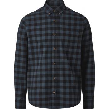 esmara pánská volnočasová flanelová košile černá/navy modrá