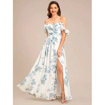 Ever Pretty dámské šaty SS00188-3 bílá s květy