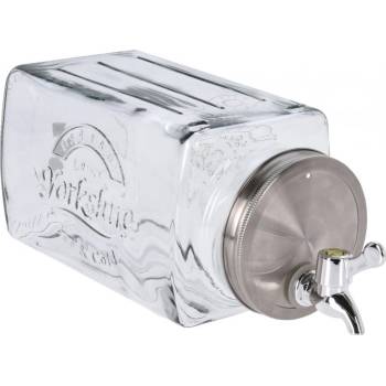 Excellent Houseware Skleněná dóza na vodu, s kohoutkem, 3000 ml transparentní