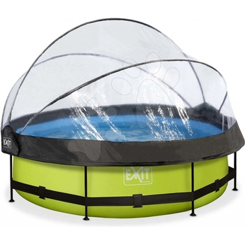 Exit Toys Lime s kartušovou filtrací a kopulí 300 x 76 cm zelená