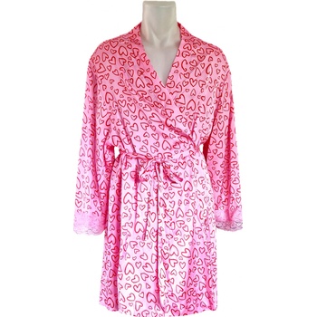 F&F 912 dámský saténový župan růžový