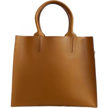 Facebag hranatá kožená kabelka horčicová 7073/174-41