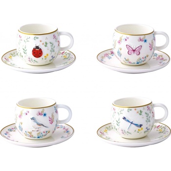 Fancy Garden Porcelánová sada šálek s podšálkem na espresso 2 x 120 ml