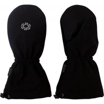 Fantom zimní softshellové rukavice s reflexním potiskem - sněhové palčáky černé