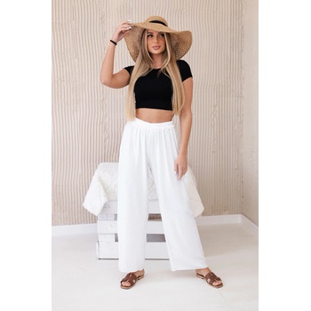 Fashionweek dámské kalhoty lehké vzdušné K41 bila