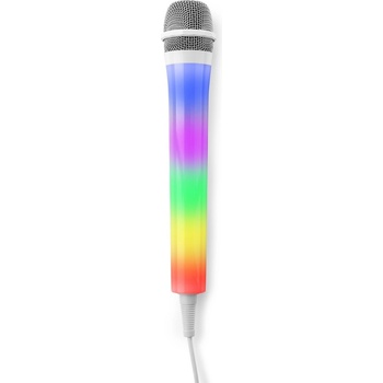 Fenton KMD55W Karaoke mikrofon s RGB osvětlením bílá