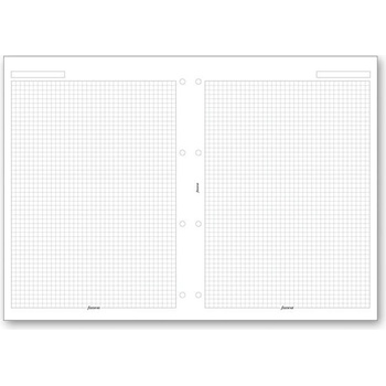 Filofax poznámkový papír čtverečkovaný náplň A4 k diářům 20 listů