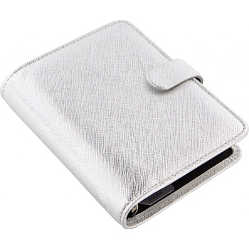 Filofax Saffiano A6 týdenní 2022 stříbrný