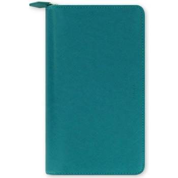 Filofax Saffiano ZIP A6 týdenní 2021 aquamarínová
