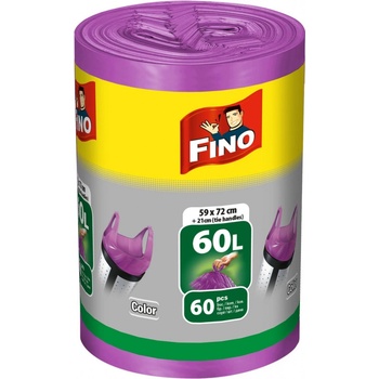 Fino Pytle s uchy 60 l 13 µm 60ks fialové