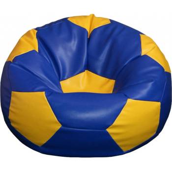 Fitmania Fotbalový míč XL vzor 10 modro-žlutá
