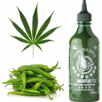Flying goose chilli omáčka Sriracha zelená hemp 455 ml