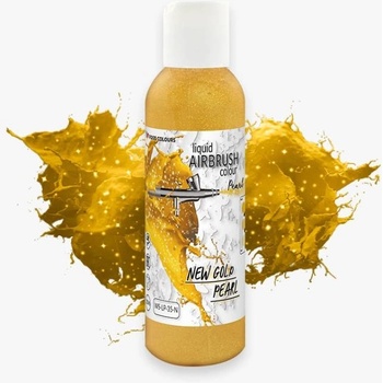Food Colours airbrush barva tekutá perleťová New Gold Pearl 135 ml