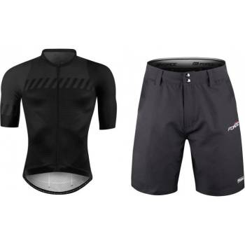 Force FASHION černo-šedý + Force BLADE MTB černé cyklokraťasy