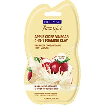 Freeman Feeling Beautiful kaolínová pleťová maska pro všechny typy pleti Apple Cider Vinegar 4 in 1 Foaming Clay 15 ml