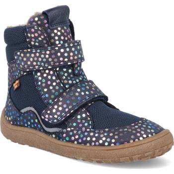 Froddo Barefoot zimní boty s membránou G3160205-9 blue puntík