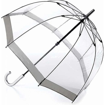 Fulton průhledný holový deštník Birdcage 1 SILVER L041