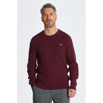 Gant Cotton Texture C-neck červená