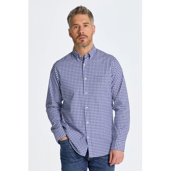 Gant košile reg Poplin Gingham shirt modrá